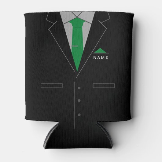 Aangepaste naam Koelbox met Business Black Suit Blikjeskoeler (Voorkant)