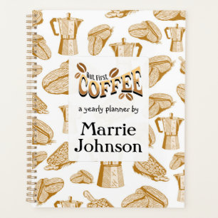 Aangepaste naam Koffie Lover jaarlijkse planner
