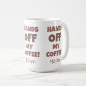 Aangepaste naam koffiewaarschuwing koffiemok (Voorkant rechts)