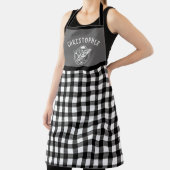 Aangepaste naam Koning van de Gingham Grill Schort (Insitu)