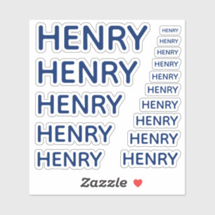 Aangepaste naam Koninklijk Blauw 15 Maten Eenvoudi Sticker