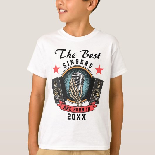 Aangepaste naam Koor Zanger Verjaardag T-shirt (Voorkant)