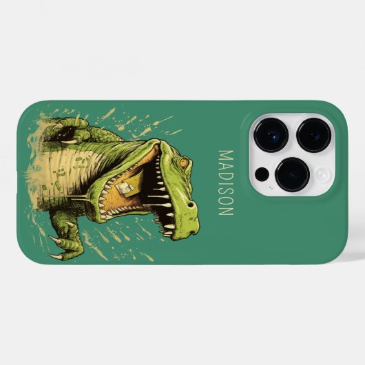 Aangepaste naam Krokodil Case-Mate iPhone Case (Achterkant (horizontaal))