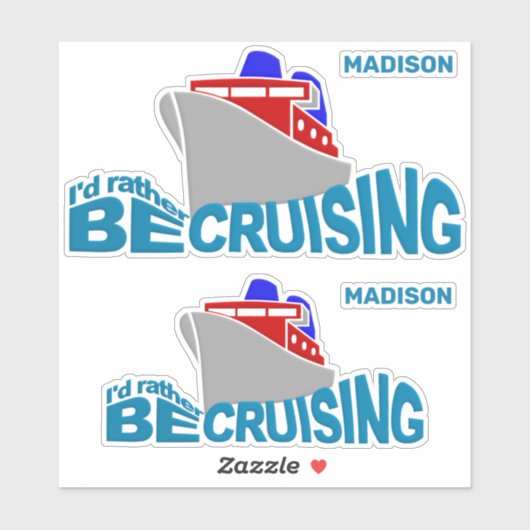 Aangepaste naam kruising sticker (Vel)