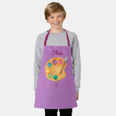 aangepaste NAAM Kunstpalet Kunstpalet schilderen k Schort (Gedragen)