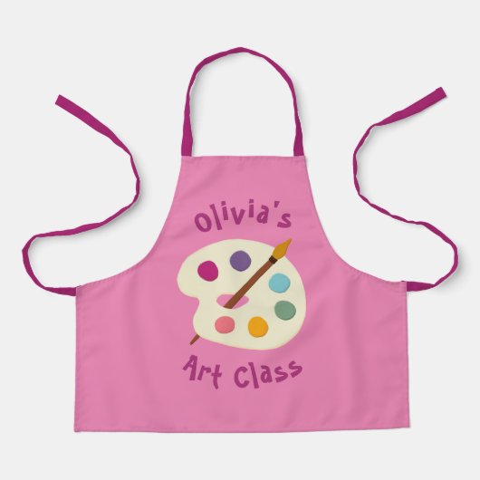 aangepaste NAAM Kunstschool Artiest Apron Schort (Voorkant)