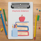 Aangepaste naam l Waterverf Elementary Teacher Kin Mini Klembord