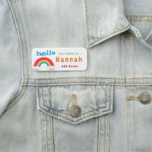 Aangepaste naam Labels Rainbows Naamplaatje (In situ)