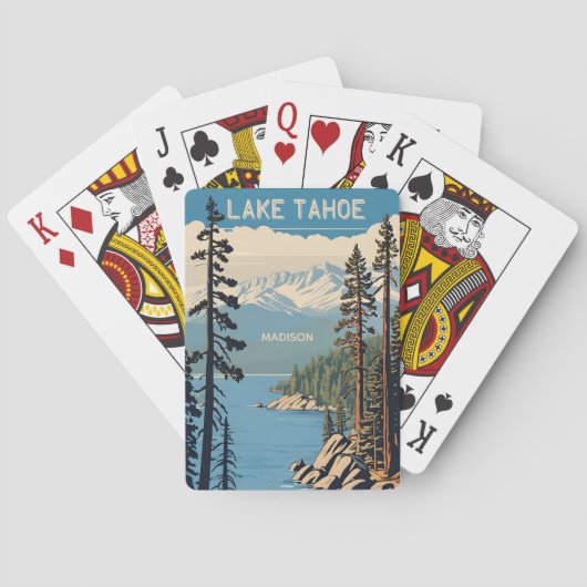Aangepaste naam Lake Tahoe Pokerkaarten (Achterkant)