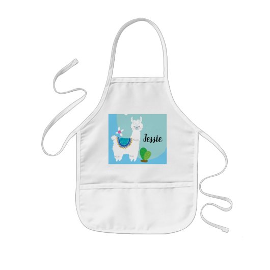 Aangepaste naam lama Childrens Apron Kinder Schort (Voorkant)