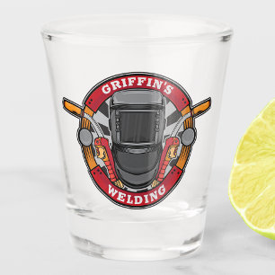 Aangepaste NAAM Lasser Metaalbewerker Laswinkel Shot Glas