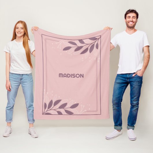 Aangepaste naam Leafy Lijst Fleece Deken (In situ)