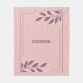 Aangepaste naam Leafy Lijst Fleece Deken (Voorkant)