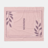 Aangepaste naam Leafy Lijst Fleece Deken (Voorkant (Horizontaal))