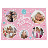 Aangepaste naam Leeftijd Foto Collage Birthday Sta Groot Cadeauzakje (Voorkant)