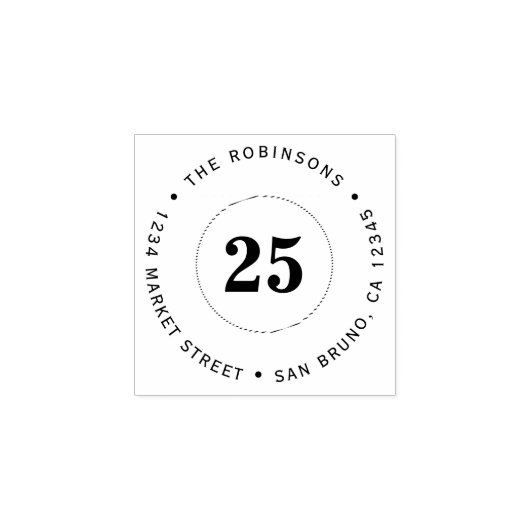 Aangepaste naam & leeftijd Surprise Party Retourad Rubberstempel (Afrduk)