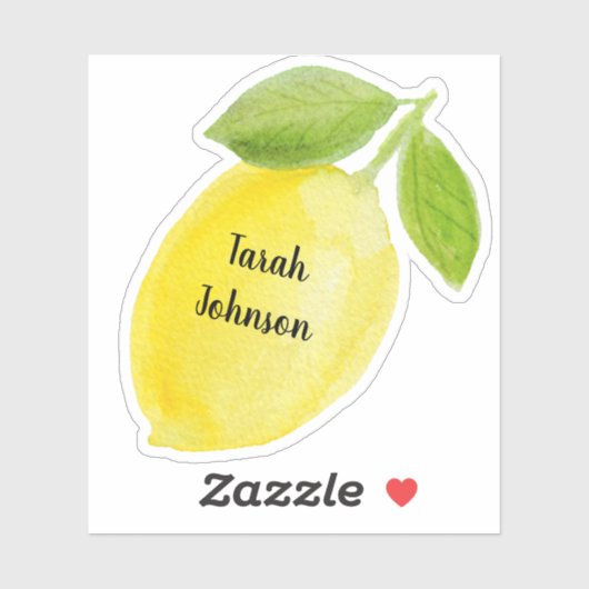 Aangepaste naam Lemon Sticker (Vel)