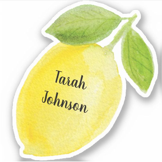 Aangepaste naam Lemon Sticker (Voorkant)