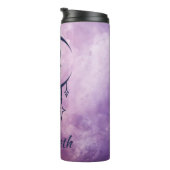 Aangepaste naam Leo Zodiac teken Thermosbeker (Geroteerd rechts)