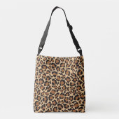 Aangepaste naam Leopard Print Crossbody Tas (Achterkant)