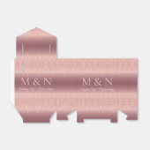 Aangepaste naam Letter Bruiloft Roos Gouden gesche Bedankdoosjes (Uitgevouwen)