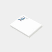 Aangepaste naam Leuk Blauwe Gaai Blauwe Gaai Vogel Post-it® Notes (Schuin)