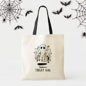 Aangepaste naam Leuke Ghost Halloween Trick or tre Tote Bag