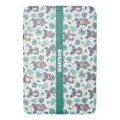Aangepaste naam Leuke Koalas Patroon Badmat (Voorkant Verticaal)