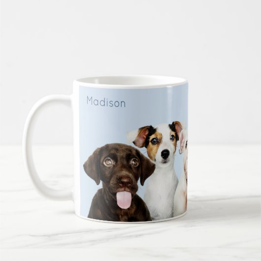 Aangepaste naam Leuke Puppies mokken (Links)