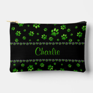 Aangepaste naam, levendig groene glitter hondenpot etui