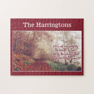 Aangepaste naam levensquote puzzel legpuzzel