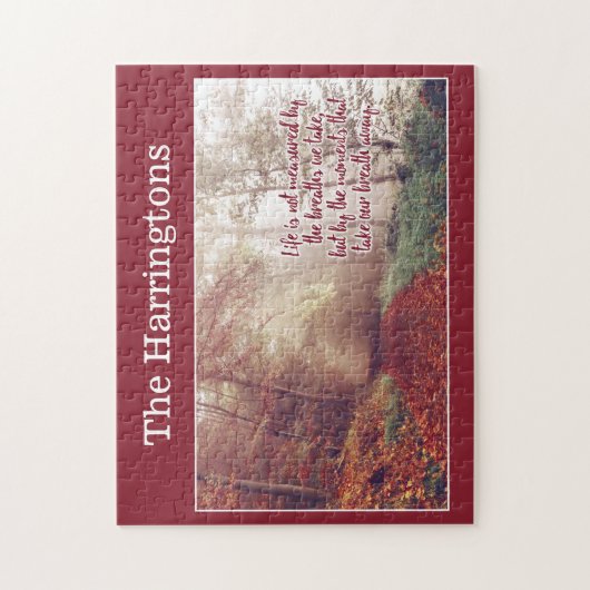 Aangepaste naam levensquote puzzel legpuzzel (Verticaal)