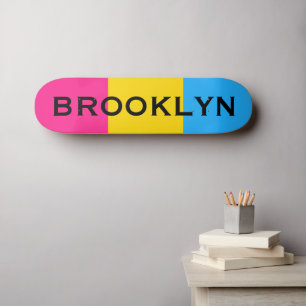 Aangepaste naam LGBTQ Rainbow Pansexual Pride Flag Skateboard