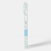 Aangepaste naam: licht blauw en crème Case-Mate iPhone case (Achterkant / Links)