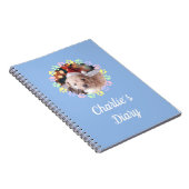 Aangepaste naam Licht Blauw Stomme Paws Diary Notitieboek (Rechterzijde)