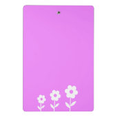 Aangepaste naam Licht Paars en wit minikaart Mini Klembord (Achterkant)