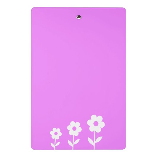 Aangepaste naam Licht Paars en wit minikaart Mini Klembord (Achterkant)