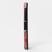 Aangepaste naam lichtroze glitter-rozen Case-Mate iPhone case (Achterkant/links)