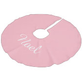 Aangepaste naam Lichtroze kerstfeestdag Imitatie Linnen Kerstboom Kleed (Gekanteld)