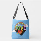 Aangepaste naam "Liefde is Liefde" Crossbody Tas (Voorkant)