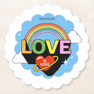 Aangepaste naam "Liefde is Liefde" Kartonnen Onderzetters