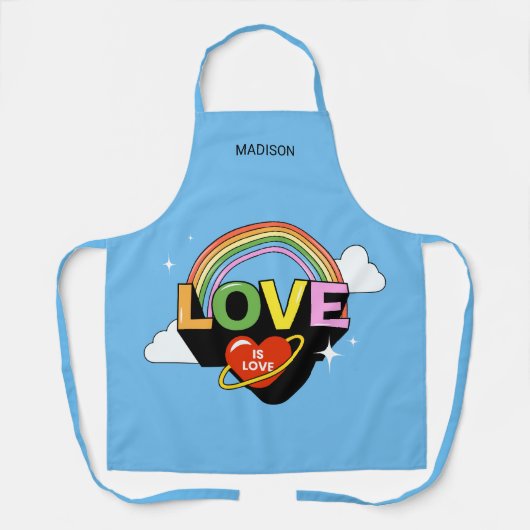 Aangepaste naam "Liefde is Liefde" Schort (Voorkant)