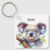 Aangepaste naam Little Koala Beer Australisch dier Sleutelhanger (Voorkant)