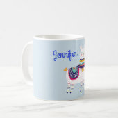 Aangepaste naam Llama Cute Koffiemok (Voorkant links)