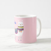 Aangepaste naam Llama Cute Koffiemok (Voorkant rechts)