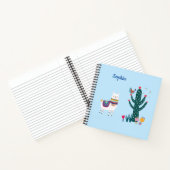 Aangepaste naam Llama Cute Notitieboek (Binnen)