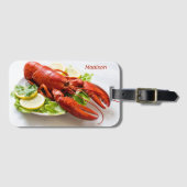 Aangepaste naam Lobster Bagagelabel (Voorkant (horizontaal))