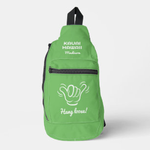 Aangepaste naam, locatie en kleur Shaka Sling Bag
