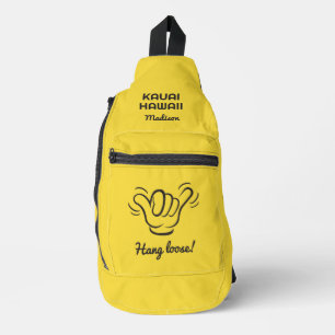 Aangepaste naam, locatie en kleur Shaka Sling Bag