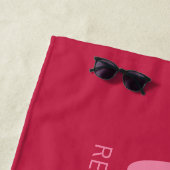 Aangepaste naam, locatie en kleurenhanddoek strandlaken (In situ)